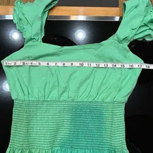 Nation LTD Anthropologie Brittani smocked waist‎ midi dress green size M NWT thumbnail 7