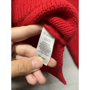 Willow & Wind Red Crewneck Cotton Chunky Knit Sweater Size Small NWT thumbnail 3