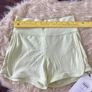 NWT Nicole Soft High-Waisted Fitted Athletic Shorts Bike Short Light Chartreuse thumbnail 6
