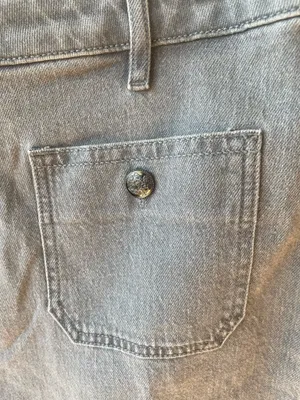 NWT LOFT Women Jeans Pant The Kick Crop High Rise Curvy Size 32 Gray 99%cotton thumbnail 3