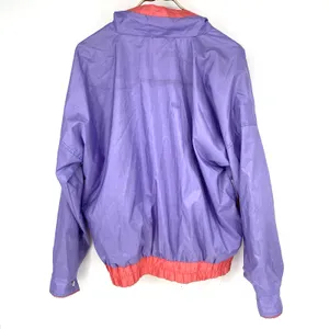Vintage 90s Reversible Windbreaker Jacket Pink Purple Colorblock Large thumbnail 2