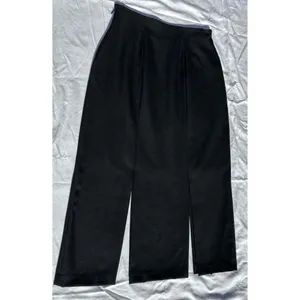 Erez Collections Midi Bedazzled Skirt 100% Wool Gold Studs Slits Black Women's S thumbnail 11