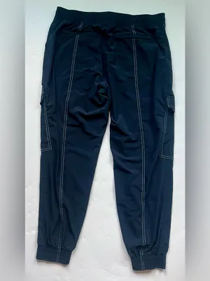 Athleta Dark Blue Jogger Track Pants with Contrast Stitching Size 16 thumbnail 2