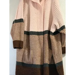 Torrid Coatigan Hooded Sweater wool blend cardigan 5 5x color block thumbnail 2