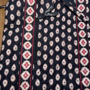 Vera Bradley Retired Quilted Cotton Paisley Drawstring Backpack Cinch Black Boho thumbnail 5
