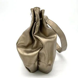 Nine West‎ Shoulder Bag Handbag Bronze Gold Metallic Faux Leather Glam Classic thumbnail 7