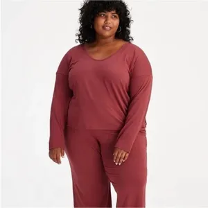 Girlfriend Collective Long Sleeve Lounge Tee Women's Size S Cozy‎ Casual thumbnail 6