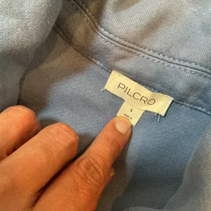 Pilcro Anthropologie Cotton Micro Fleece Button Utility Jacket Blue Large L New thumbnail 4