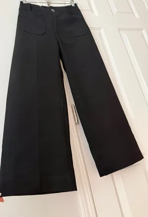 Anthropologie Maeve The Colette Stretch Twill Crop Wide-Leg Pants, Size 26 thumbnail 8