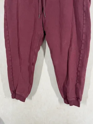 Lululemon Women’s Scuba High-Rise Jogger Pants Cotton Terry Mulled Wine 14 thumbnail 5