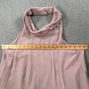 Free People City Light Cowl Neck Open Back Tank Top Size Small Blush Flowy thumbnail 4