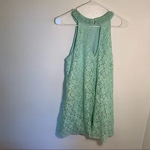 Altar'd State Women's Size Medium Alanna Pearl Sleeveless Swing Dress Mint Green thumbnail 10