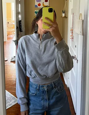 Fleece Sweatshirt Gray thumbnail 1