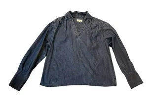 Angels Dark Denim V-Neck Long Sleeve Blouse thumbnail 1