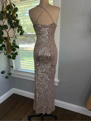 Retrofete Marie Dress In Rose Gold Size XS/S thumbnail 7