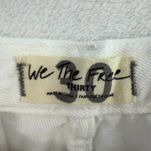 We The Free People Sz 30 Shorts Loving Good Vibrations Spring White Denim Cutoff thumbnail 7