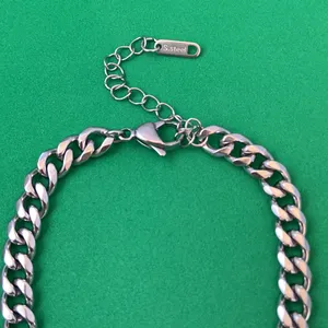 Titanium Steel Link Chain Bracelet for Men Women,Punk Hip Hop Bracelet thumbnail 4