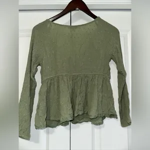 American Eagle Lightweight Loose-Fit Longsleeve Blouse S thumbnail 5