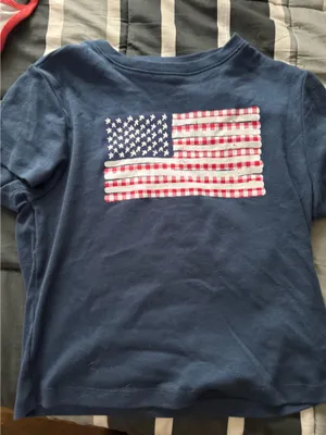 No Boundaries Navy American Flag top thumbnail 1