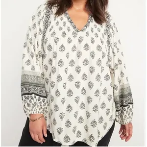 Old Navy Women's Peasant Top Size Large Cottagecore Shabby Chic Boho‎ Blouse thumbnail 1
