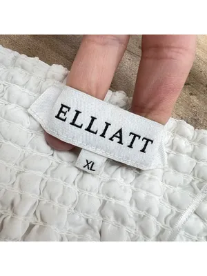 Elliatt Feminise Textured Puff Sleeve Sweeetheart Mini Dress White Size XL thumbnail 8
