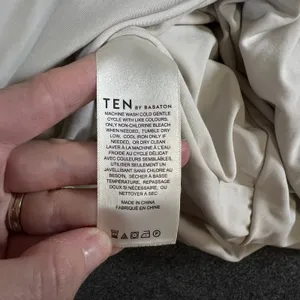 Ten by Babaton Vertigo Mini Dress Matte Pearl One Shoulder Ruched 114001 S thumbnail 8