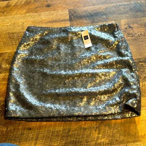 Gap Silver Sequin Mini Skirt thumbnail 1