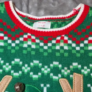 Holiday Time Womens Size Medium Ugly Christmas Sweater Cow Reindeer Green Winter thumbnail 6