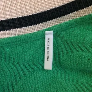 Sandro pointelle-knit sweater deep v neck green 0 thumbnail 5