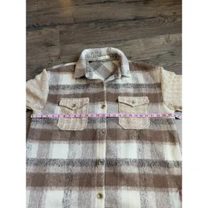 EUC Womens SOUTHERN GRACE timeless tweed‎ shacket shirt button plaid size XL thumbnail 7