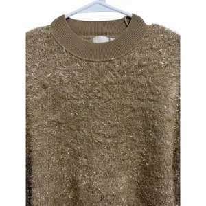 Anthropologie Maeve Violetta SS Tinsel‎ Sweater Honey Women's Size Medium thumbnail 3