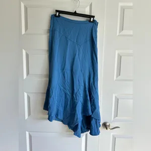 Veronica Beard‎ Autumn Asymmetrical Hem Skirt in French Blue NWT 8 thumbnail 3