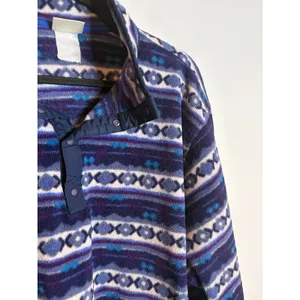 Vtg L.L. Bean patterned fleece pullover thumbnail 3