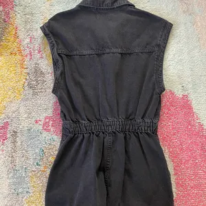 ZARA Black Denim Romper thumbnail 4