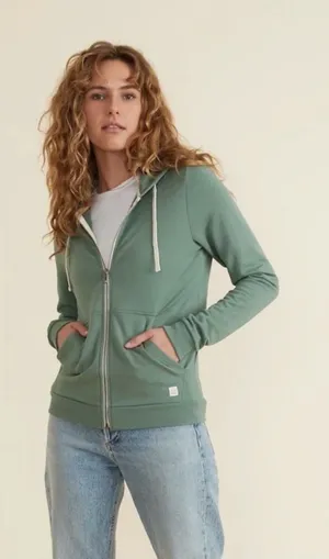 Marine Layer Afternoon Full Zipper Hoodie Jacket Sage Green Size Small thumbnail 1