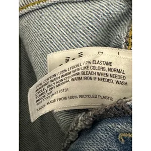 Universal Thread Jeans Womens 4/27 Light Wash High Rise Slim Straight Blue Denim thumbnail 7