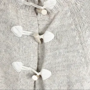 OLD NAVY Cream Knit Short Sleeves Toggle Closure Cardigan Small Neutral Boho thumbnail 6