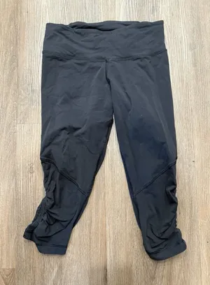 LULULEMON Capri Women's Activewear Leggings Black Size‎ 6 thumbnail 1