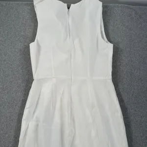 Keepsake the Label Ruffle Neck Midi Dress Women's Large White Crepe Slit Bride thumbnail 11