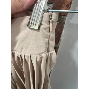 NWT Miamisty Beige Pleated Midi Maxi Skirt High Waist Preppy Fall Size M thumbnail 4