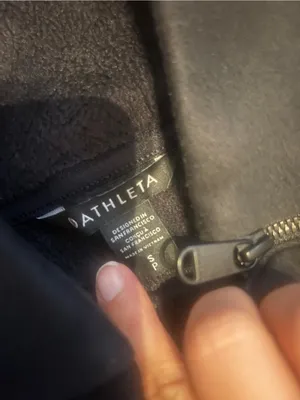 Athleta cozy Karma Asym black pullover thumbnail 5