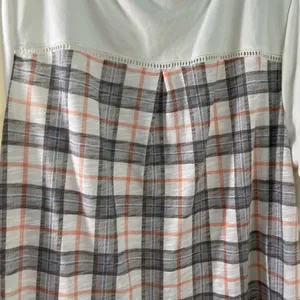 Boutique Mixed Media Striped Top XL Cotton Blend Cuffed Long Sleeve EUC thumbnail 8