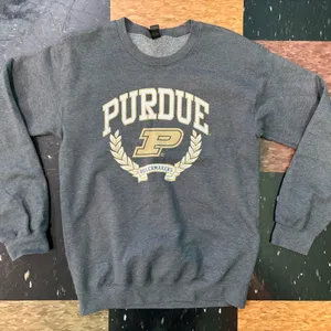Gildan Purdue gray crewneck Sweater thumbnail 1