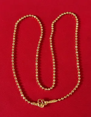 24k gold plated necklace 18 inch thumbnail 1