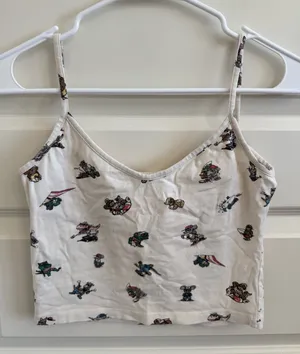 Brandy Melville Graphic Dino Cropped Tank thumbnail 1