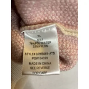 Altar’d State Women’s Cream Pink Bow Sweater Knit Top XL Coquette Oversized thumbnail 4
