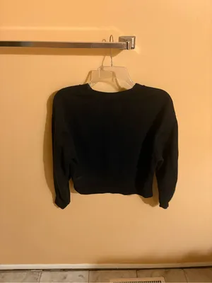 Lululemon Perfectly Oversized Cropped Crew Pullover in Black thumbnail 5