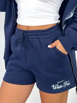 White Fox Season 7 Deep Sea Blue Lounge Sweat Shorts Size XS thumbnail 1