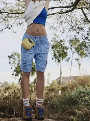 NWT Free People March On Hike Shorts in High Dive thumbnail 3