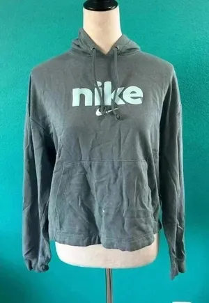 Nike vintage look blue hoodie in size small thumbnail 1